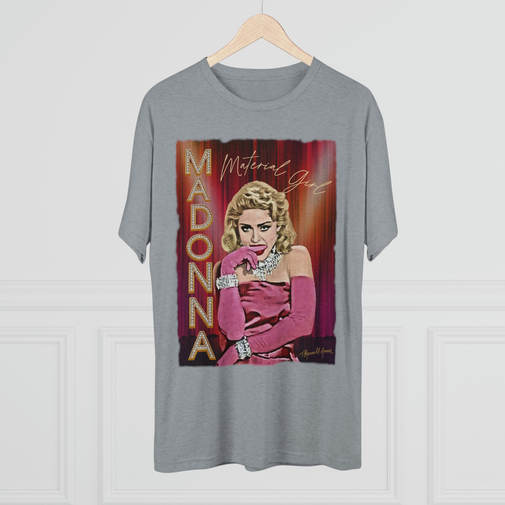 The Material Girl - Madonna - Black and White Edition T-Shirt by
